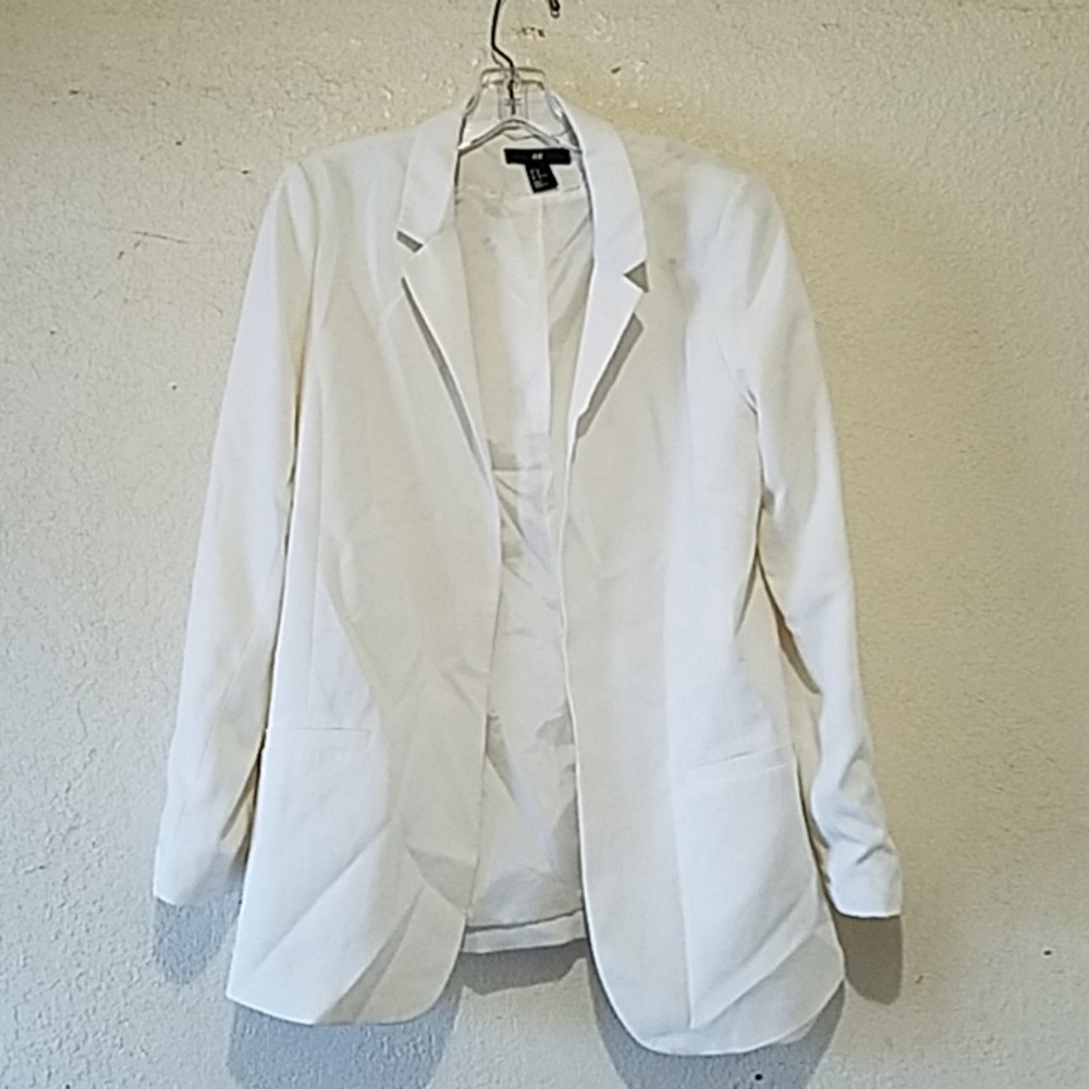 Women white Blazer Size us 12 eur 42